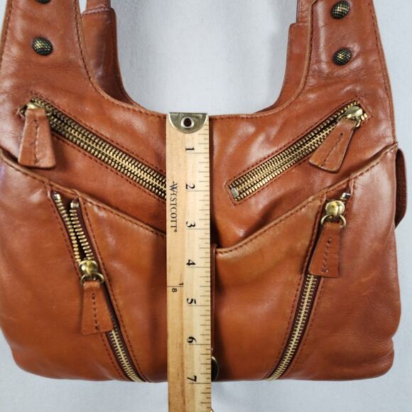 Botkier Vintage Trigger Satchel Shoulder Handbag Brown  Leather - Rare 💎💼👜 - Picture 14 of 16
